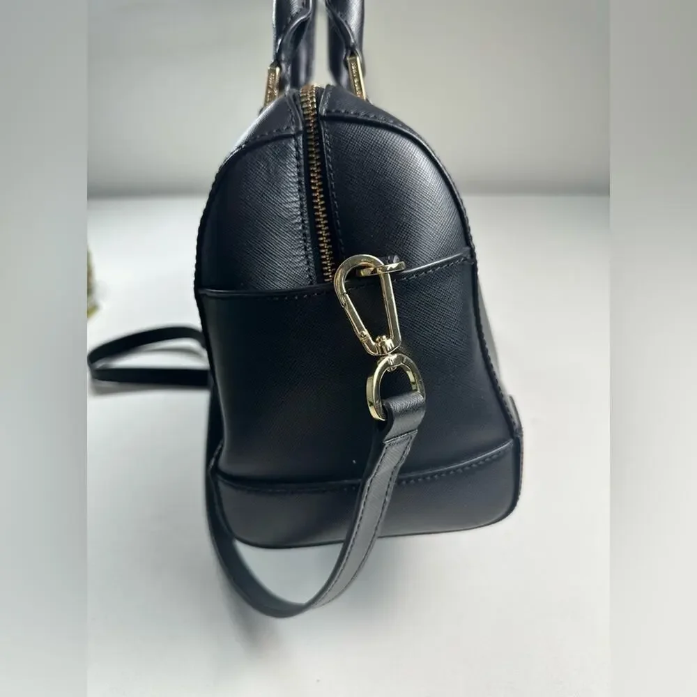 Tory Burch Robinson Bag Black With Crossbody Strap Saffiano Leather
